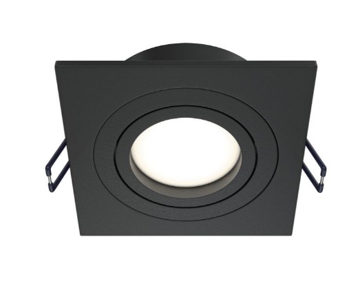 Светильник Точечный Врезной MR16 1х50Вт GU5.3 Черный 90x90x25мм IP20 Atom Redigle
