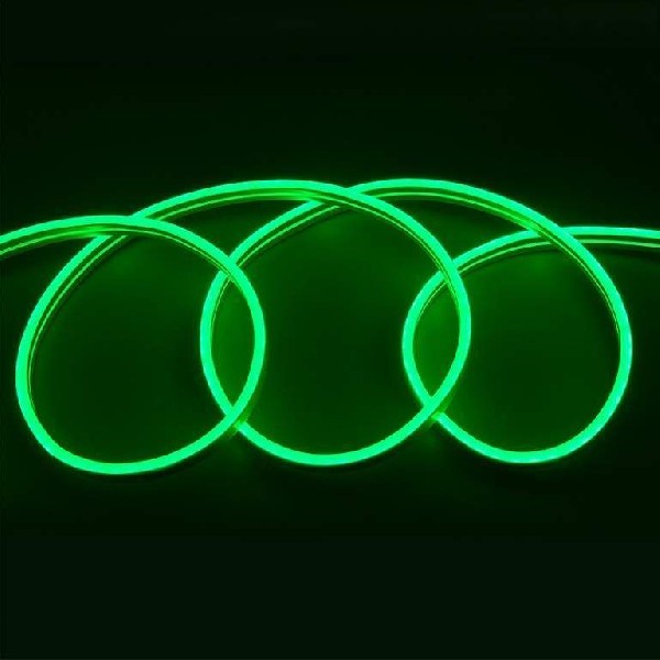 Гибкий Неон 220В 2жил 18Вт/м Зеленый 144LED SMD2835 Белый ПВХ 16х16 IP65 (50м) REDIGLE (50)