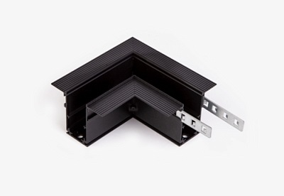 Коннектор L - образный внутренний для Магнитного трека Встраиваемого-Шпаклевка Черный REDIGLE (30)