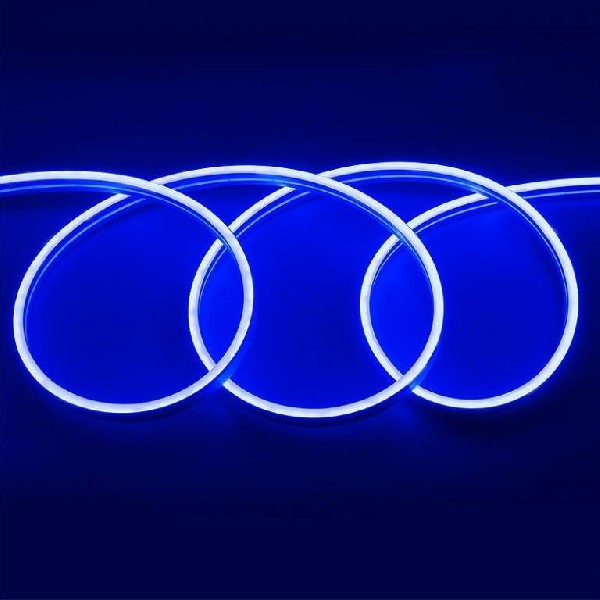 Гибкий Неон 220В 2жил 18Вт/м Синий 144LED SMD2835 Белый ПВХ 16х16 IP65 50м REDIGLE