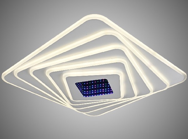Люстра LED Квадрат 210Вт 3000-6000К Пульт ДУ 3D Effect CL7554 REDIGLE (5)