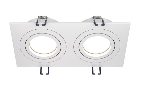 Светильник Точечный Врезной MR16 2х50Вт GU10 Белый 172x90x25мм IP20 Atom REDIGLE