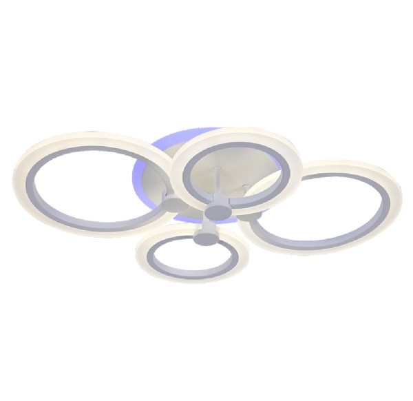 Люстра LED Круг 100Вт 3000-6000К + RGB Пульт ДУ Белый REDIGLE (5)