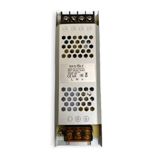 ЯЯЯ_Блок питания  AC 220В/DC 12В IP20   60Вт в Кожухе 146x54x23мм Compact Strait REDIGLE (20)