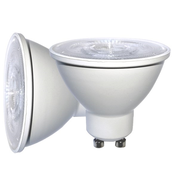 Лампа LED GU10 MR16 220В    7,0Вт 4200К D50х51мм Прозрачная колба 38º 600Лм REDIGLE (200)