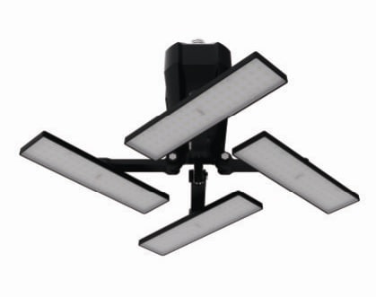 Лампа LED Е27 Лепесток 220В  100Вт 6500К Черный Матовая колба 270° 9500Лм REDIGLE (20)