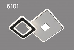 Люстра LED Квадрат 100Вт 3000-6000К Пульт ДУ 450х300х80мм Белый+Черный REDIGLE (5)