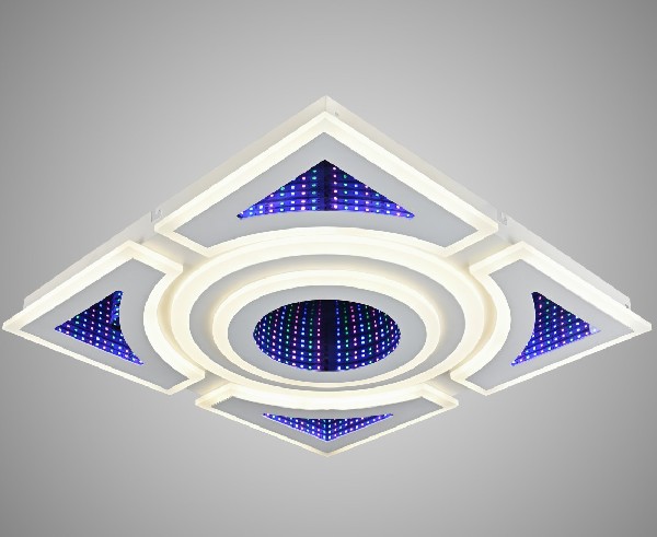 Люстра LED Квадрат 203Вт 3000-6000К Пульт ДУ 3D Effect CL7527 REDIGLE (5)