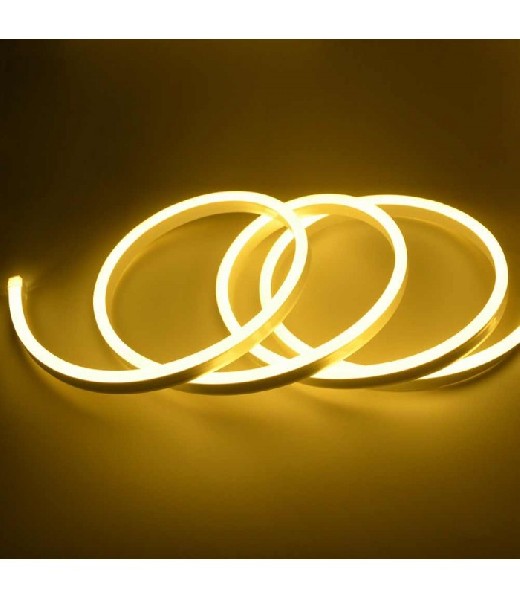 Гибкий Неон  12В 2жил 10Вт/м 3000К 120LED/м SMD3528 Белый Силикон 6х12мм IP65 Рез 1см 20м REDIGLE
