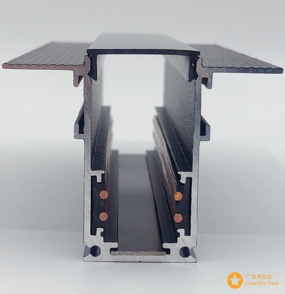 Трек Магнитный Встраиваемый-Шпаклевка Черный 52х70х2000мм CXT-03 REDIGLE (5)