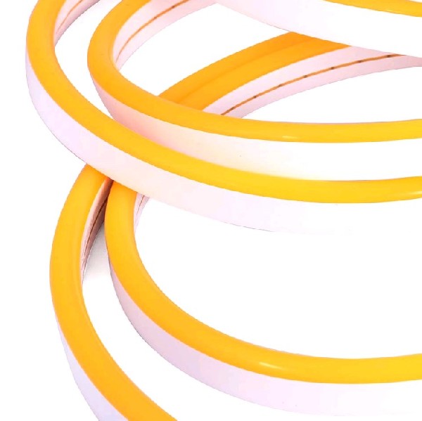 Гибкий Неон  12В 2жил 11Вт/м Оранж 120LED/м SMD3528 Белый ПВХ 6х12мм IP67 REDIGLE (5м) (200)