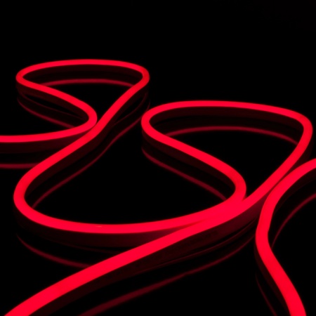 Гибкий Неон 220В 2жил 18Вт/м Красный 144LED SMD2835 Белый ПВХ 16х16 IP65 (50м) REDIGLE (50)