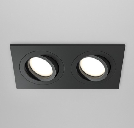 Светильник Точечный Врезной MR16 2х50Вт GU10 Черный 172x90x25мм IP20 Atom REDIGLE