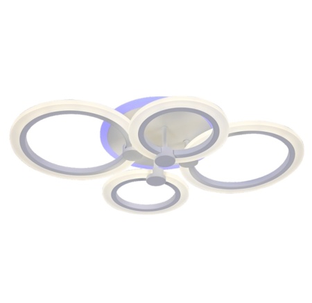 Люстра LED Круг 100Вт 3000-6000К + RGB Пульт ДУ Белый REDIGLE (5)